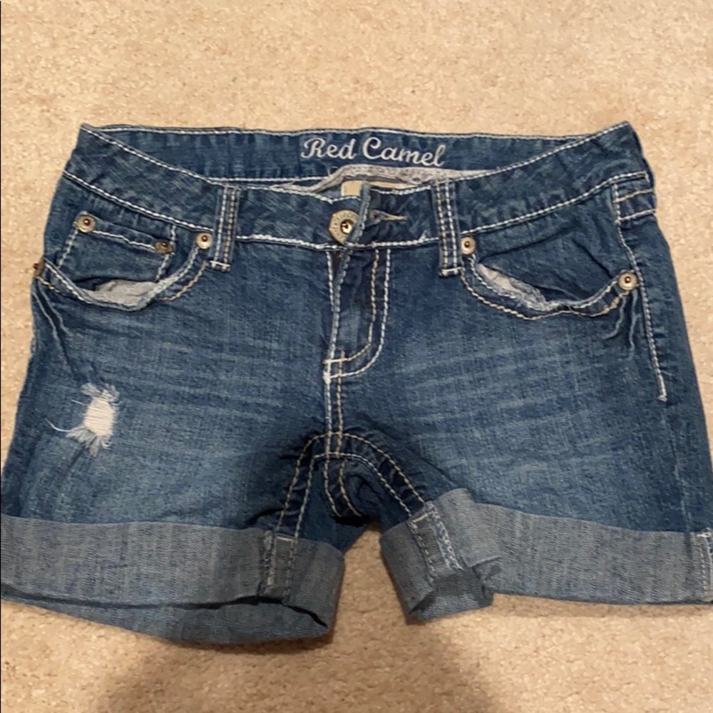 Red Camel Jean Shorts